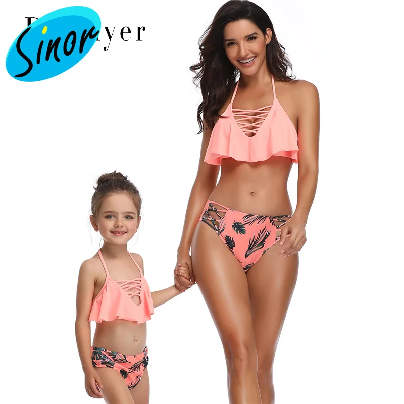 

Cross-Border Special for Hi Fish 2020 New European and American Parent-Child Swimsuits Bikini Flash Mother & Daughter Swimsuits