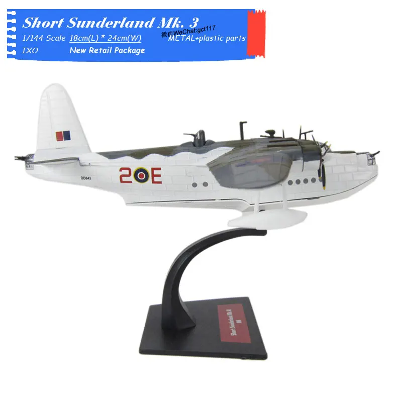 IXO 1/144 Scale Military Model World WarII SHORT SUNDERLAND MKIII RAF Fighter Diecast Metal Plane Model Toy For Collection,Gift
IXO 1/144 Scale Military Model World WarII SHORT SUNDERLAND MKIII RAF Fighter Diecast Metal Plane Model Toy For Collection,Gift