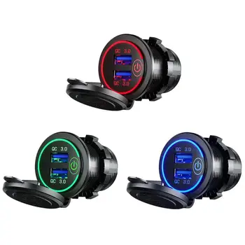 12V/24V Dual USB Car QC 3.0 LED Fast Charger Touch Switch for Car Boat Motorcycle Fast Car Charger
12V/24V Dual USB Car QC 3.0 LED Fast Charger Touch Switch for Car Boat Motorcycle Fast Car Charger