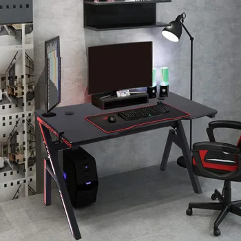 Gaming Desk 47.2 inches Home Office Computer Table Black Game Gamer Workstation Writing Desk Home Furniture компьютерный стол E3
Gaming Desk 47.2 inches Home Office Computer Table Black Game Gamer Workstation Writing Desk Home Furniture компьютерный стол E3