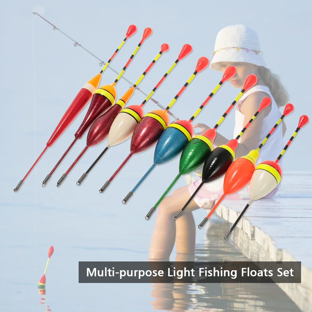 10pcs Multi-purpose Light Floaters Fishing Floats Set Buoyant Bite Strike Indicator Float Buoy Fishing Angling Equipment
10pcs Multi-purpose Light Floaters Fishing Floats Set Buoyant Bite Strike Indicator Float Buoy Fishing Angling Equipment