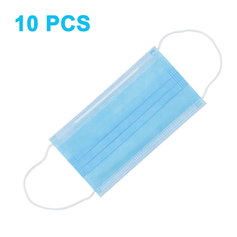 Mask Disposable 10PCS Earloop Face Mouth Masks 3 Layers Anti-Dust Safe Breathable Prevent Droplets Fast Ship Delivery Anti Virus
Mask Disposable 10PCS Earloop Face Mouth Masks 3 Layers Anti-Dust Safe Breathable Prevent Droplets Fast Ship Delivery Anti Virus