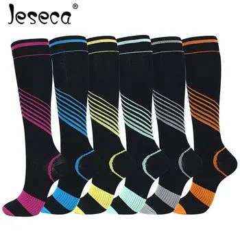 New Unisex Mens Socks Compression Long Socks Striped Sport Varicose Vein Knee Support Stretch Pressure Circulation Mens Gift
New Unisex Mens Socks Compression Long Socks Striped Sport Varicose Vein Knee Support Stretch Pressure Circulation Mens Gift