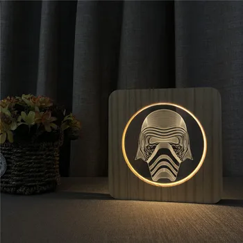 Star War Mask 3D Wooden LED Lamp Table Light Switch Control Carving Lamp for Bedroom Decoration Light
Star War Mask 3D Wooden LED Lamp Table Light Switch Control Carving Lamp for Bedroom Decoration Light