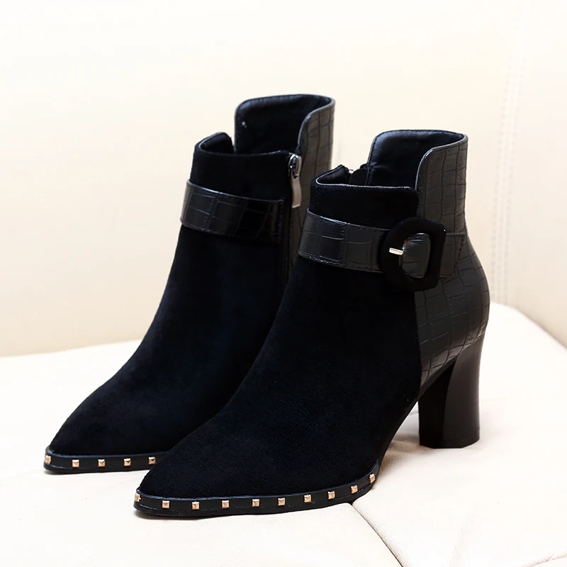 DropShipping Sexy High Heels Ankle Boots Women 2019 Winter Short Boots Party Dress Office Lady Kid Suede Leather Shoes CH-B0130
DropShipping Sexy High Heels Ankle Boots Women 2019 Winter Short Boots Party Dress Office Lady Kid Suede Leather Shoes CH-B0130