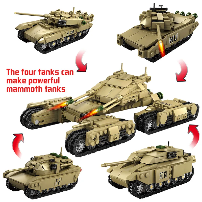 1242pcs Iron Tank Trench WW2 Military City Series Assemblage Building Blocks Weapon Tank Bricks Toys for Children
1242pcs Iron Tank Trench WW2 Military City Series Assemblage Building Blocks Weapon Tank Bricks Toys for Children