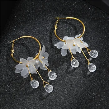 2019 Korean Unique Resin Acrylic Flower Dangle Earrings for Women Clear Big Rhinestone Charm Ear Jewelry Boucle Pendientes Mujer
2019 Korean Unique Resin Acrylic Flower Dangle Earrings for Women Clear Big Rhinestone Charm Ear Jewelry Boucle Pendientes Mujer