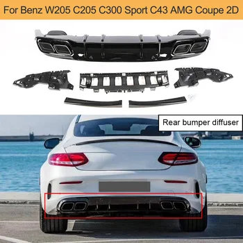 Car Rear Bumper Diffuser Lip for Mercedes Benz C-Class W205 C205 C43 AMG Sport Coupe 2015up with Exhaust Tips Non for C63S 
Car Rear Bumper Diffuser Lip for Mercedes Benz C-Class W205 C205 C43 AMG Sport Coupe 2015up with Exhaust Tips Non for C63S