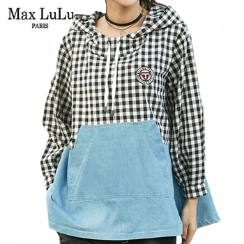 Max LuLu 2020 Spring Fashion Korean Ladies Punk Streetwear Womens Denim Hooded Shirts Long Sleeve Tops Plaid Blouses Plus Size
Max LuLu 2020 Spring Fashion Korean Ladies Punk Streetwear Womens Denim Hooded Shirts Long Sleeve Tops Plaid Blouses Plus Size