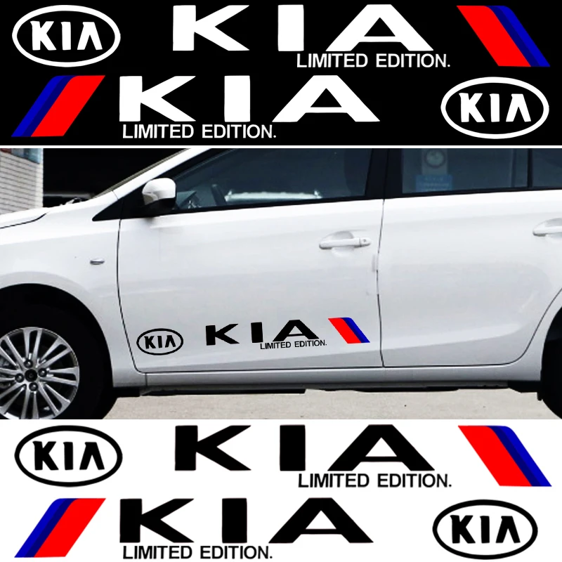 

KIA Logo Car Stickers for Renault Fords Mazdas Lada Alfa Toyotas Auto Paster of Black White Automobile Decoration Accessories