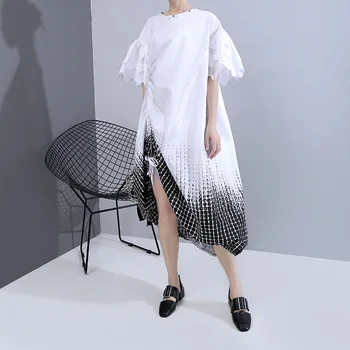 Plus Size White Dresses Petal Sleeve Ruched Design Printed Hem Ladies Unique Asymmetrical Dress Robe Fashion 2020 Women Summer
Plus Size White Dresses Petal Sleeve Ruched Design Printed Hem Ladies Unique Asymmetrical Dress Robe Fashion 2020 Women Summer
