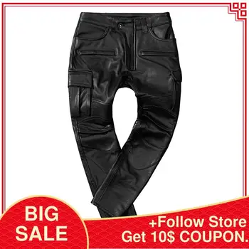 2020 Black Motorcycle Style Genuine Leather Trousers Plus Size 5XL Real Cowhide Autumn Slim Fit Biker's Leather Pants
2020 Black Motorcycle Style Genuine Leather Trousers Plus Size 5XL Real Cowhide Autumn Slim Fit Biker's Leather Pants