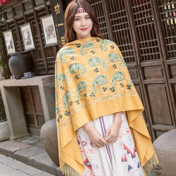 Fashion Shawl yellow Scarves Embroider Flower Winter Pashmina Cashmere Scarf Women Warm Fine Tassels Scarf Oversize Châle
Fashion Shawl yellow Scarves Embroider Flower Winter Pashmina Cashmere Scarf Women Warm Fine Tassels Scarf Oversize Châle
