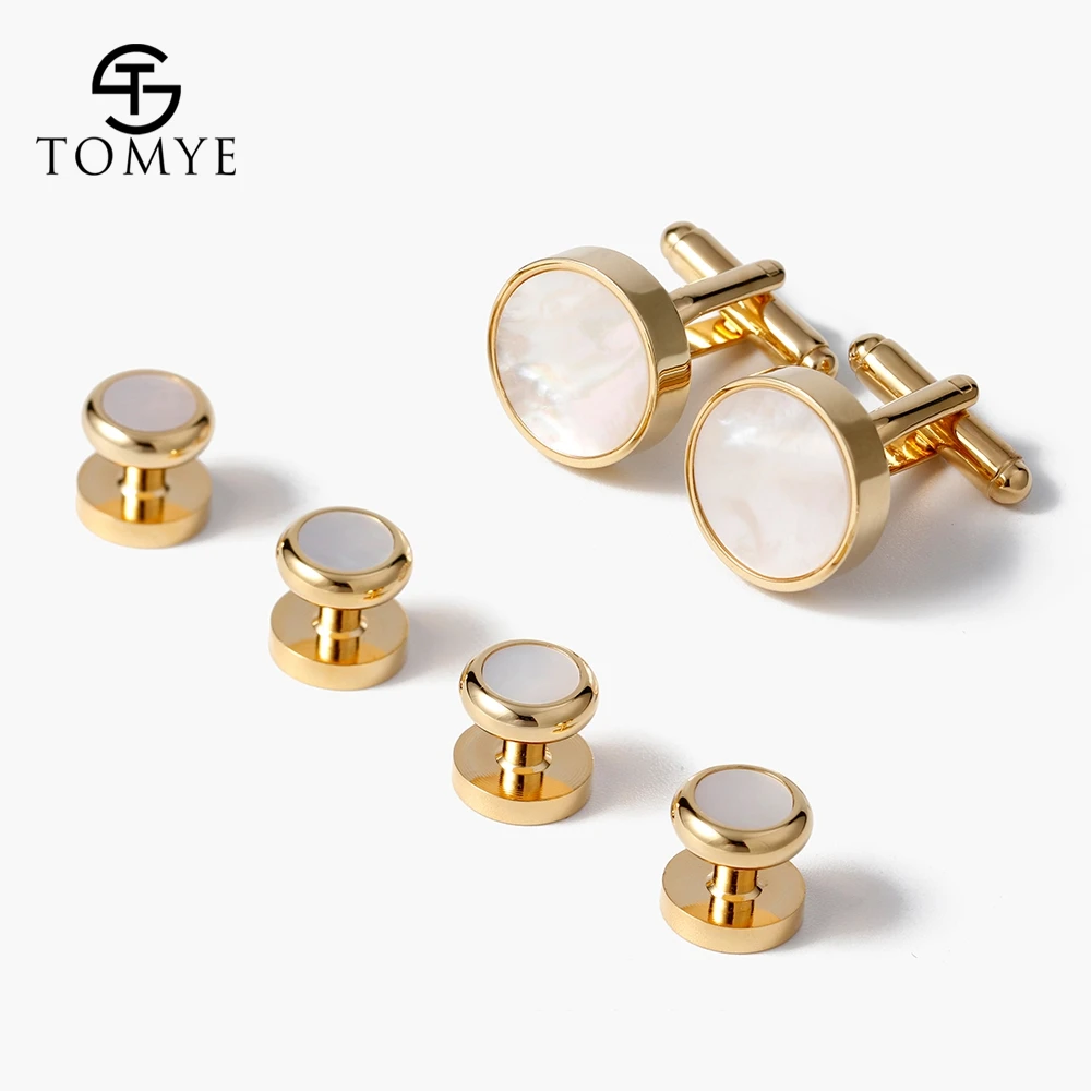 TOMYE 6 Pcs Men's Cufflinks Set Natural Shell High Quality Rounded Simple Fashion Style Jewelry XK18S022
TOMYE 6 Pcs Men's Cufflinks Set Natural Shell High Quality Rounded Simple Fashion Style Jewelry XK18S022