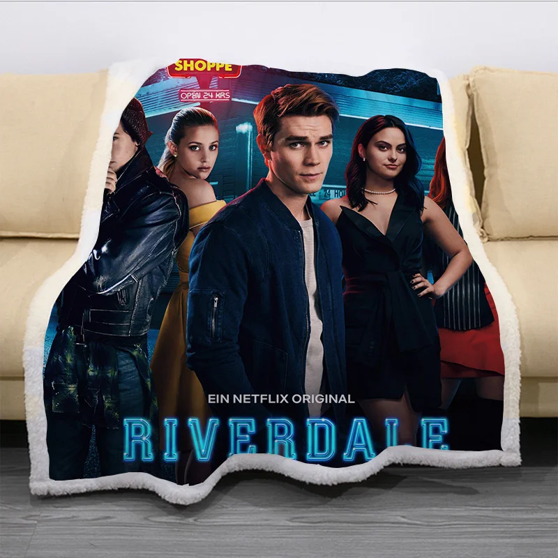 

NEW Riverdale 3D Printed Fleece Blanket for Beds Hot Sale Thick Quilt Fashion Bedspread Sherpa Throw Blanket Adults Kids
