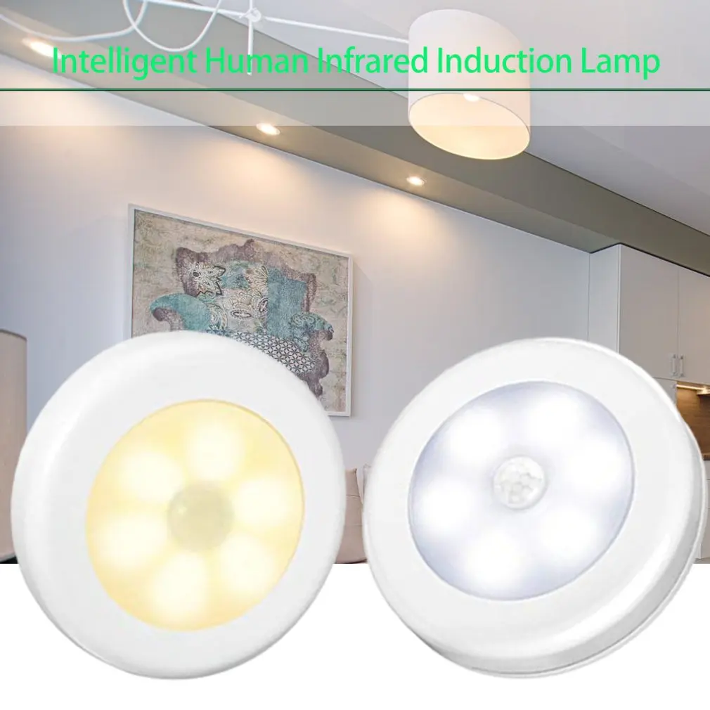 Smart Night Light Led Sensor Light Human Body Infrared Sensor Light Led Cabinet Light Wardrobe Light Round Sensor Light 3Pcs
Smart Night Light Led Sensor Light Human Body Infrared Sensor Light Led Cabinet Light Wardrobe Light Round Sensor Light 3Pcs