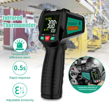Non-Contact Thermometer Digital Infrared Thermometer Meter Handheld IR Temperature Testers with Colorful LCD Display TP8
Non-Contact Thermometer Digital Infrared Thermometer Meter Handheld IR Temperature Testers with Colorful LCD Display TP8
