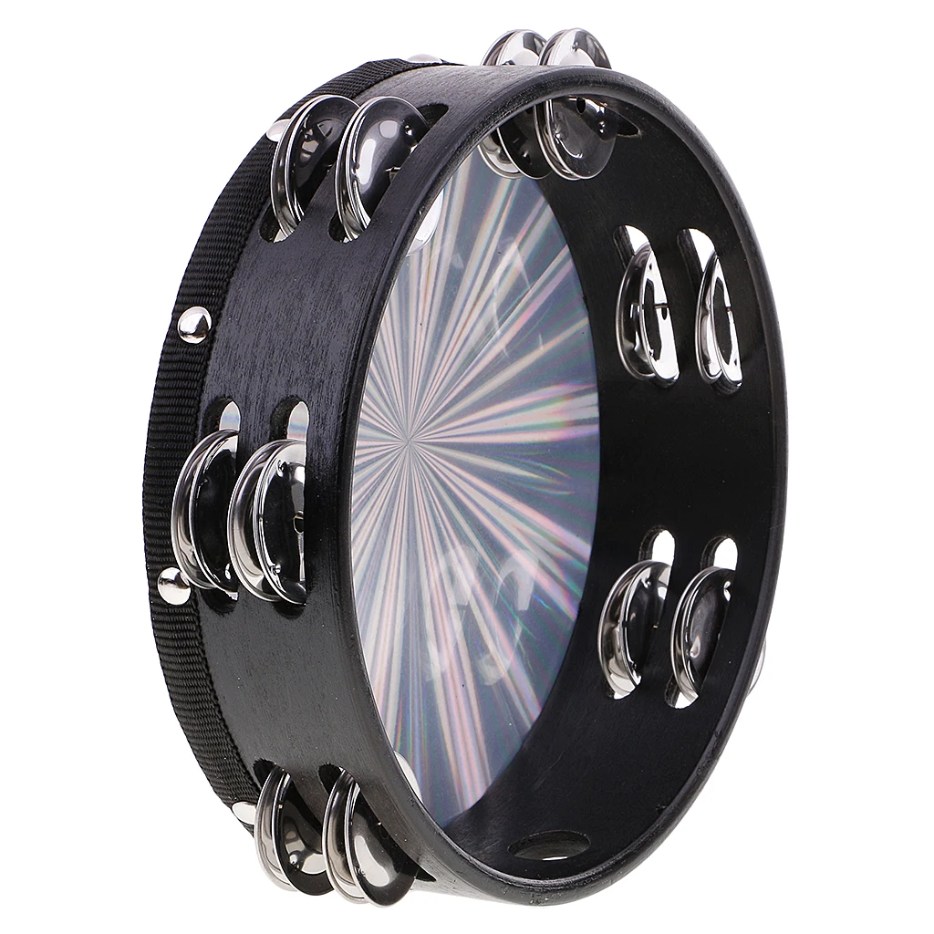 Double Row Jingle Radiant Tambourine Drum Band Accompaniment 8inch Double Row Jingle Radiant Tambourine Drum Band Accompaniment 8inch