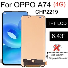 Écran tactile LCD TFT de remplacement, 6.43 pouces, pour OPPO A74 4G CPH2219=