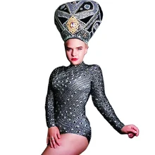 Backless Long Sleeve Bodycon Romper Glistening Black Rhinestones Women Bodysuits Nightclub Dance Wear Evening Prom Outfit
Backless Long Sleeve Bodycon Romper Glistening Black Rhinestones Women Bodysuits Nightclub Dance Wear Evening Prom Outfit