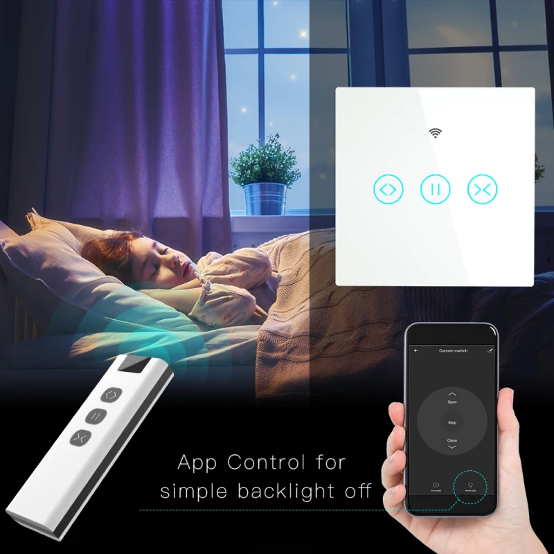 tuya smart remote control curtain switch WIFI RF433 1 remote control multiple switch 100-240V for electrical shutter blind door
tuya smart remote control curtain switch WIFI RF433 1 remote control multiple switch 100-240V for electrical shutter blind door