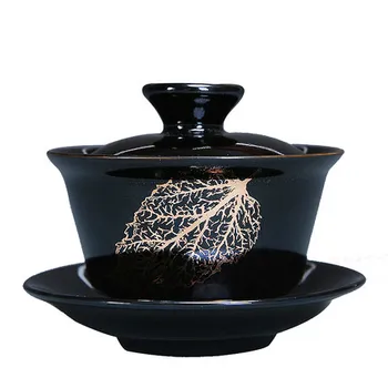 Ceramic Black Glazed Black Pottery Cover Bowl Kung Fu tea set Teacup Stone Pottery Gaiwan large three bowl
Ceramic Black Glazed Black Pottery Cover Bowl Kung Fu tea set Teacup Stone Pottery Gaiwan large three bowl