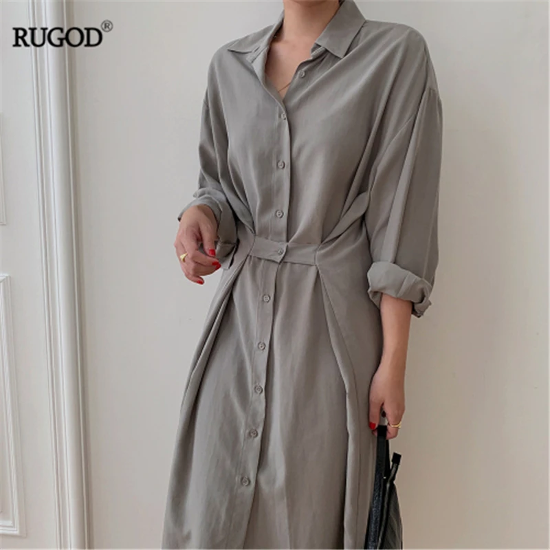 RUGOD 2019 New Women Elegant Buttons Dress Three Different Dressings Designer Vestidos Loose Slim Chic Korean Fashion Dress
RUGOD 2019 New Women Elegant Buttons Dress Three Different Dressings Designer Vestidos Loose Slim Chic Korean Fashion Dress