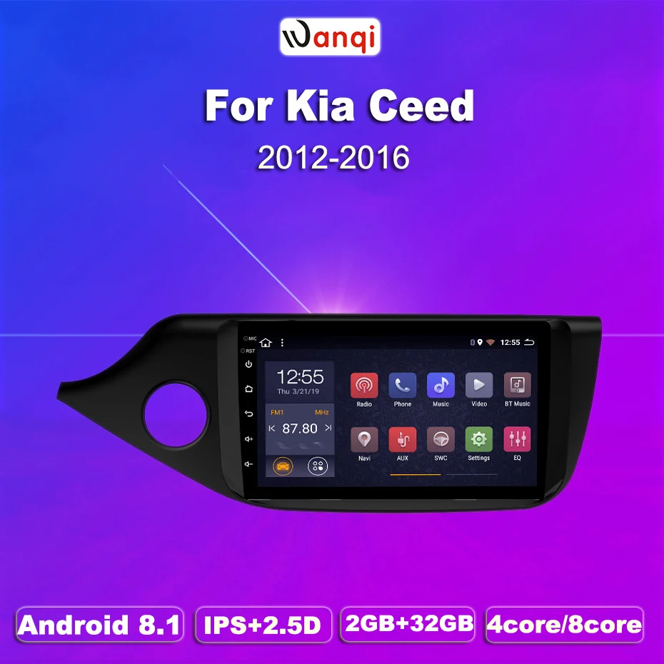 2G RAM 32G ROM 9 inch full touch Android 8.1 Car DVD Player GPS Navigation Multimedia for Kia Ceed 2013-2015 | Автомобили и