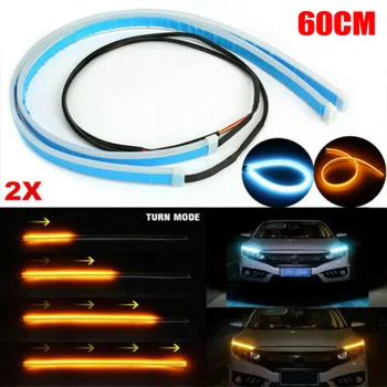 60cm Soft Tube LED Strip Car Daytime Running Light Turn Signal Lamps Accessories Universal Accessori Auto Car Light Strips
60cm Soft Tube LED Strip Car Daytime Running Light Turn Signal Lamps Accessories Universal Accessori Auto Car Light Strips