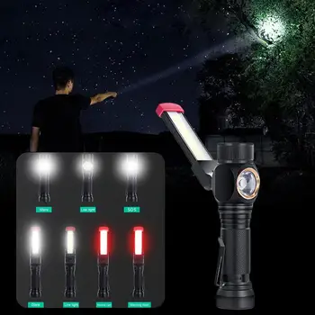 Portable Flashlight Work Light Climbing Strong Magnetic Camping LED Flashlight Torch USB Rechargeable 7Modes Hiking
Portable Flashlight Work Light Climbing Strong Magnetic Camping LED Flashlight Torch USB Rechargeable 7Modes Hiking
