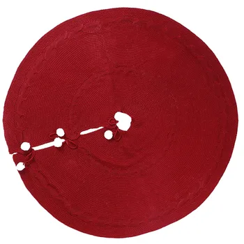1pc 48 Inch Knit Tree Red Wine Skirt Carpet Christmas Decoration DIY Floor Mat Party Home Decor (Claret) 
1pc 48 Inch Knit Tree Red Wine Skirt Carpet Christmas Decoration DIY Floor Mat Party Home Decor (Claret)
