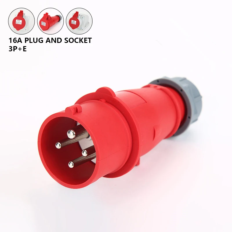 16A 4 Pin 380V-415V IP44 3P+E Waterproof Power Industrial Male & Female Connector European specifications Industrial Plug Socket
16A 4 Pin 380V-415V IP44 3P+E Waterproof Power Industrial Male & Female Connector European specifications Industrial Plug Socket