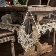 PVC Transparent Tablecloth with Golden Lace Waterproof and Oil-proof Tablecloth Rectangular Household Lace Tablecloth
PVC Transparent Tablecloth with Golden Lace Waterproof and Oil-proof Tablecloth Rectangular Household Lace Tablecloth