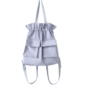 Korean Style Student Drawstring Backpack Schoolbag Canvas Cotton Tote Bag Shoulder Bag Handbag Women Girls Solid Color Daypack
Korean Style Student Drawstring Backpack Schoolbag Canvas Cotton Tote Bag Shoulder Bag Handbag Women Girls Solid Color Daypack