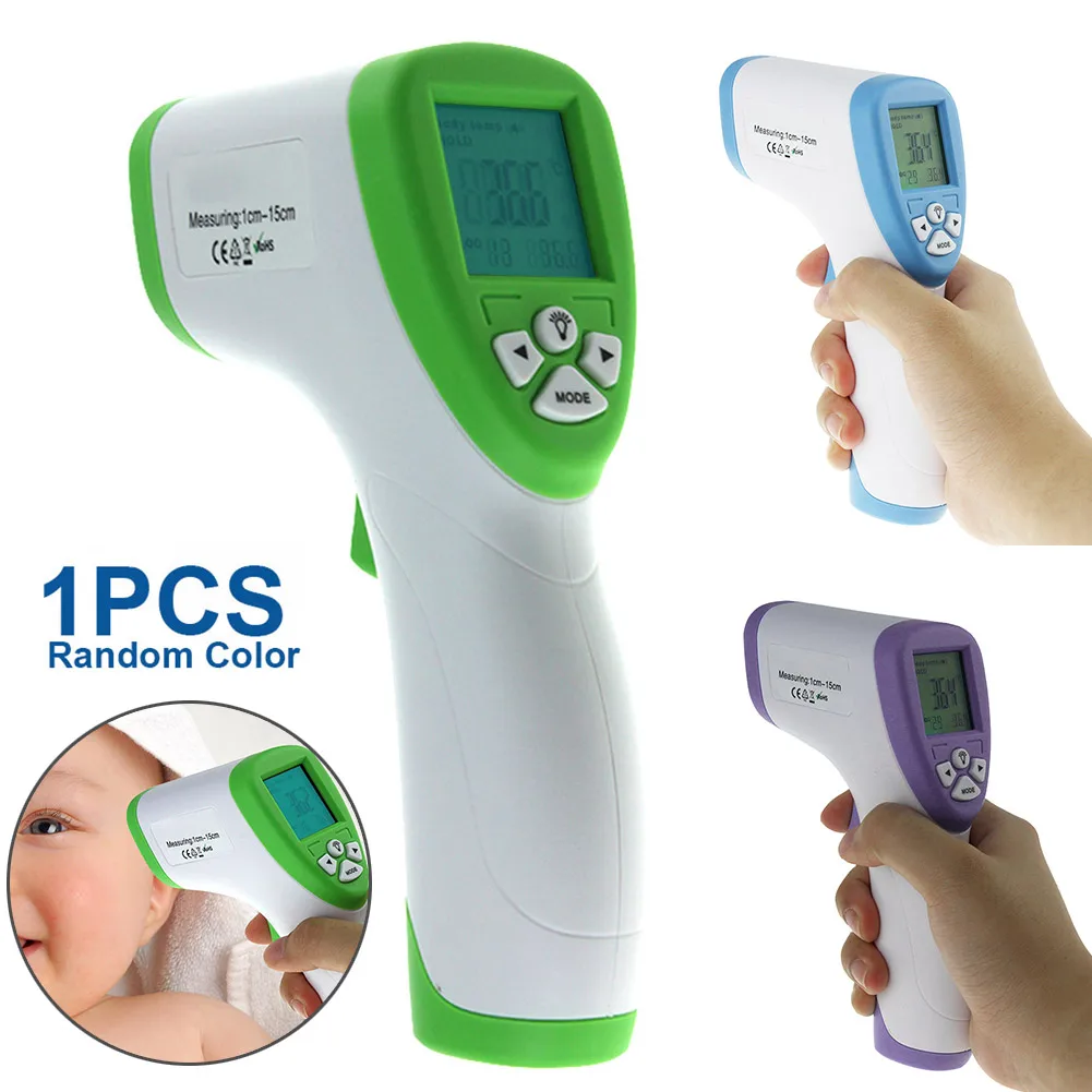 LCD Backlight Thermometer Infrared Digital Body Measurement Forehead Ear Non-Contact Adult Children Thermometer
LCD Backlight Thermometer Infrared Digital Body Measurement Forehead Ear Non-Contact Adult Children Thermometer