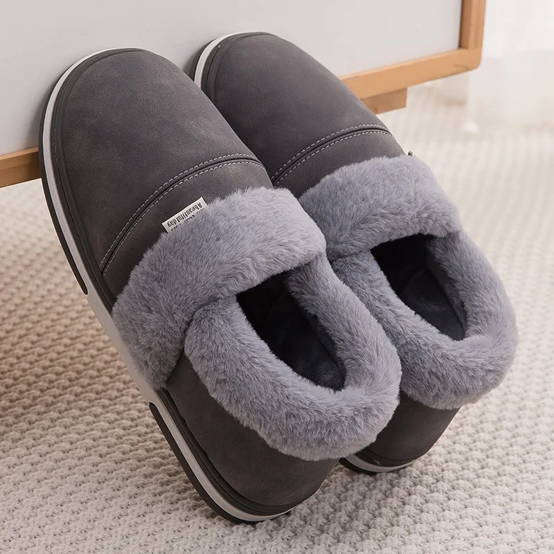 Winter men's slippers PU leather waterproof House slippers man long furry comfortable cotton Shoes thick bottom plus velvet
Winter men's slippers PU leather waterproof House slippers man long furry comfortable cotton Shoes thick bottom plus velvet