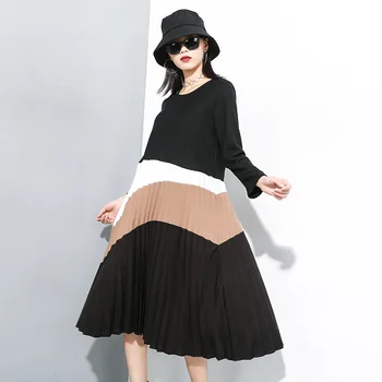 LANMREM 2020 Spring Round Neck Pullover Knit Stitching Dress Personality Large Size Bottoming Dress 19B-a58
LANMREM 2020 Spring Round Neck Pullover Knit Stitching Dress Personality Large Size Bottoming Dress 19B-a58