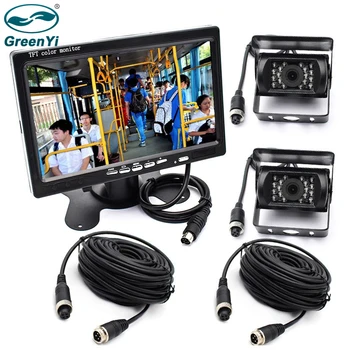 GreenYi Dual Backup Camera And Monitor Kit For Bus Truck RV, IR LED Night Vision Rearview Camera 7" LCD Rear View Monitor
GreenYi Dual Backup Camera And Monitor Kit For Bus Truck RV, IR LED Night Vision Rearview Camera 7" LCD Rear View Monitor