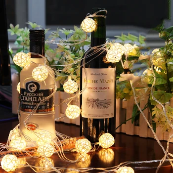 10/20 lamp led rattan ball decoration fairy string lamp battery box power supply Christmas outdoor wedding decoration LED Lamp 
10/20 lamp led rattan ball decoration fairy string lamp battery box power supply Christmas outdoor wedding decoration LED Lamp