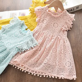 Summer Teenage Girls Dress Girl Clothes Princess Dresses For Girl Clothing Lace Fly Sleeve Princess Sleeveless Hollow Out Dress 
Summer Teenage Girls Dress Girl Clothes Princess Dresses For Girl Clothing Lace Fly Sleeve Princess Sleeveless Hollow Out Dress