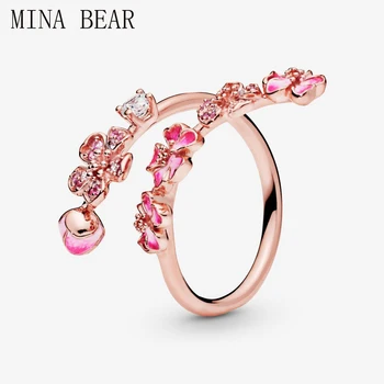 2019 Autumn Original 100%1:1 925 Sterling Silver Pink Peach Blossom Open Ring High Quality Exquisite Female Rings 188088NCCMX 
2019 Autumn Original 100%1:1 925 Sterling Silver Pink Peach Blossom Open Ring High Quality Exquisite Female Rings 188088NCCMX