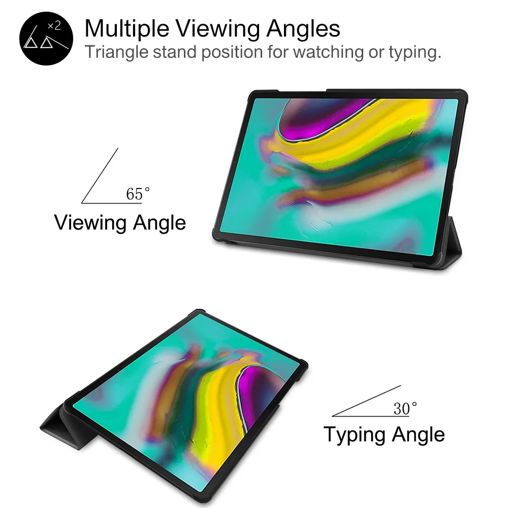 Чехол для Samsung Galaxy Tab S5E умный тонкий кожаный чехол с магнитной складкой и