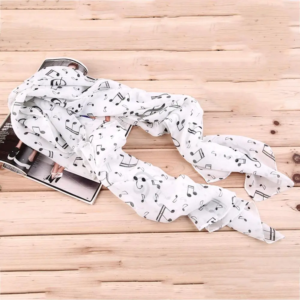 Musical Note Chiffon Scarves Women's Scarf Shawl Long Stoles Spring Muffler Infinity Scarf best Selling 
Musical Note Chiffon Scarves Women's Scarf Shawl Long Stoles Spring Muffler Infinity Scarf best Selling