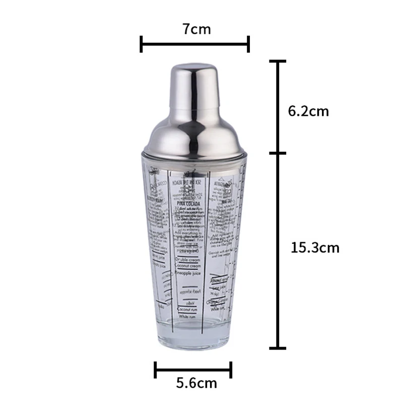 400ml Cocktail Shaker Stainless Steel Glass Jar Shaker Creative Scale Formula Martini Bar Supplies Bartending Tools Bar Tools
400ml Cocktail Shaker Stainless Steel Glass Jar Shaker Creative Scale Formula Martini Bar Supplies Bartending Tools Bar Tools