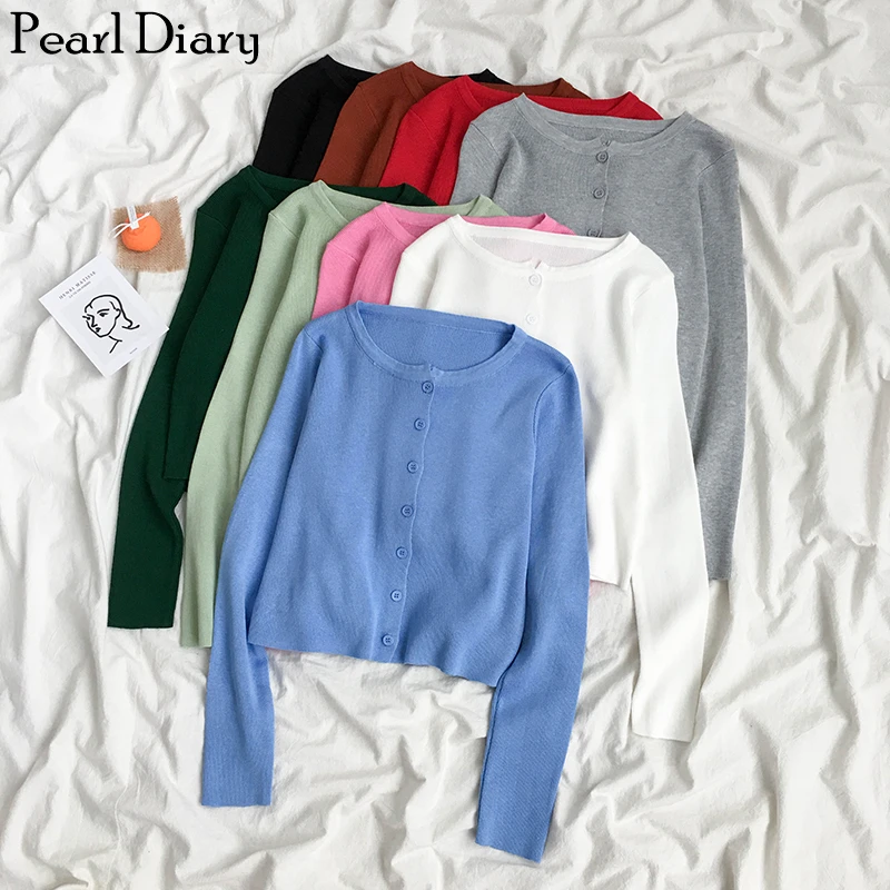 Pearl Diary Women Fine Knit Cardigan Top Crew Neck Button Front Long Sleeve Femme Casual Spring Light Knit Cropped Cardigan New
Pearl Diary Women Fine Knit Cardigan Top Crew Neck Button Front Long Sleeve Femme Casual Spring Light Knit Cropped Cardigan New