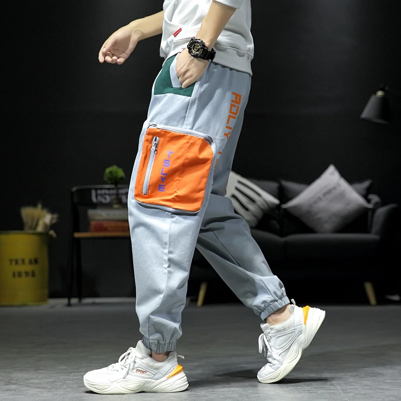 2019 New Streetwear Big Pockets Men Cargo Pants Men Letter Printed Hip Hop Harem Joggers Color Patchwork Track Trousers ABZ556
2019 New Streetwear Big Pockets Men Cargo Pants Men Letter Printed Hip Hop Harem Joggers Color Patchwork Track Trousers ABZ556
