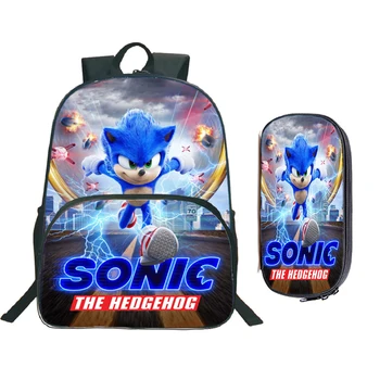 Sonic Backpack New Mochila for Children boy girl Students School Book Bag Pencil Case 2Pcs/Set Backpack Teenagers Daily Rucksack
Sonic Backpack New Mochila for Children boy girl Students School Book Bag Pencil Case 2Pcs/Set Backpack Teenagers Daily Rucksack