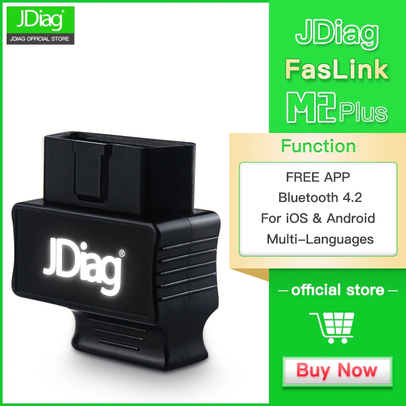 JDiag Faslink M2 Bluetooth 4.2 OBD2 Scanner Check engine Light code Reader Compatible iPhone iOS and Android
JDiag Faslink M2 Bluetooth 4.2 OBD2 Scanner Check engine Light code Reader Compatible iPhone iOS and Android