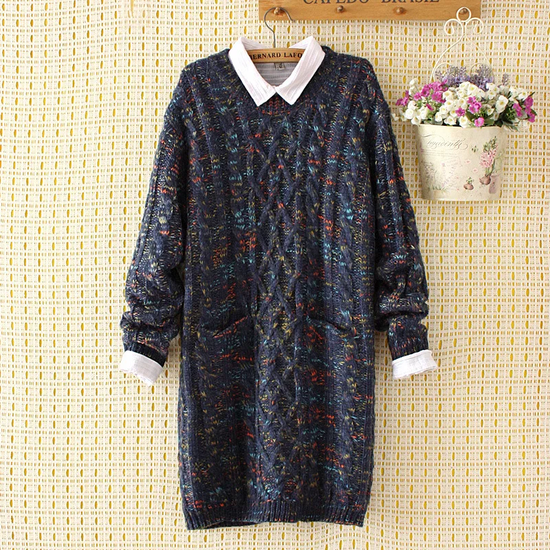 2018 Winter Mori Girl Line Hipster Loose-Fit Plus-sized Mid-length Sweater Linen Flower Color Sweater 90413
2018 Winter Mori Girl Line Hipster Loose-Fit Plus-sized Mid-length Sweater Linen Flower Color Sweater 90413