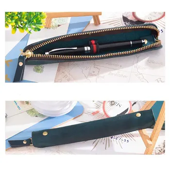 Pen Pouch Leather Zipper Pen Bag Mini Small Pencil Case Apple Electronic Writing Pen Protective Sheath Creative Vintage Style
Pen Pouch Leather Zipper Pen Bag Mini Small Pencil Case Apple Electronic Writing Pen Protective Sheath Creative Vintage Style